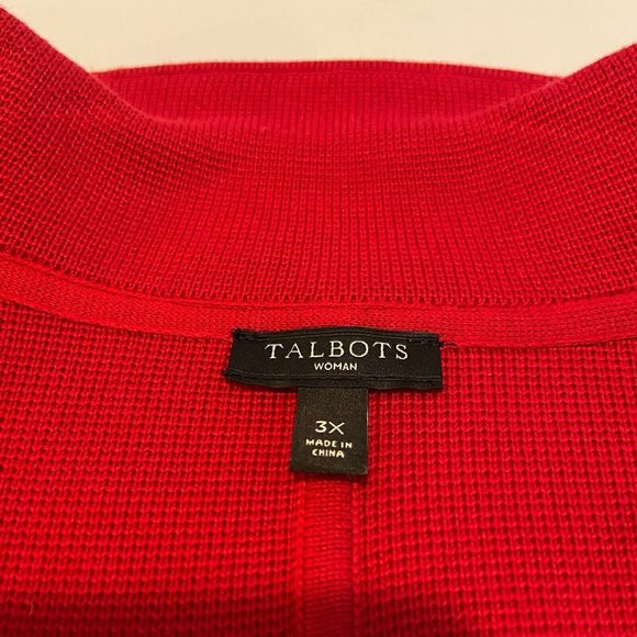 Talbots Red Blazer with Gold Buttons - Picture 5 of 9